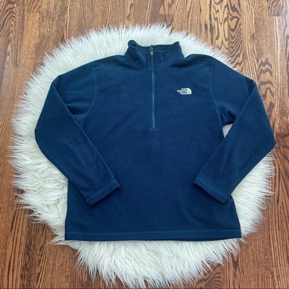The North Face blue fleece lined pullover quarter zip mens XLβ